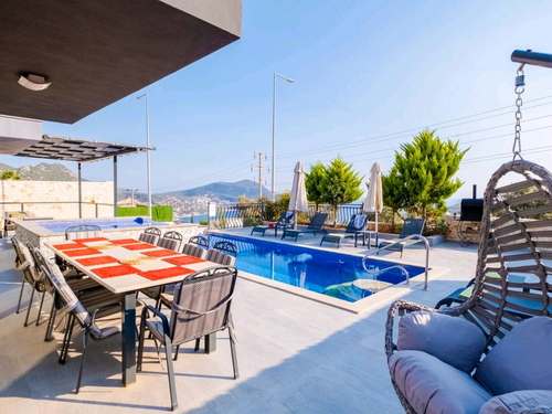  gece  -  Kasım
  | Kalkan Kızıltaş'ta Deniz Manzaralı, Jakuzili Lüks 10 Kişilik Villa